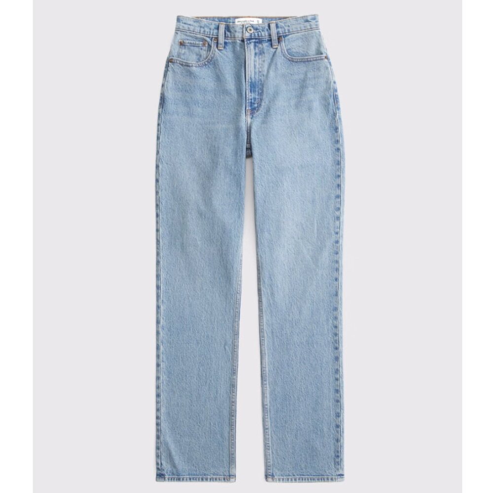 NWT Abercrombie Curve Love 90's Straight Ultra High Rise 26L